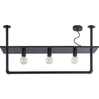 Lindby loftlampe Kirista, 3-lys, sort, 100 cm