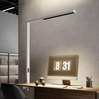 Arcchio LED-klemmelampe Jolinda, hvid, metal, dæmpbar