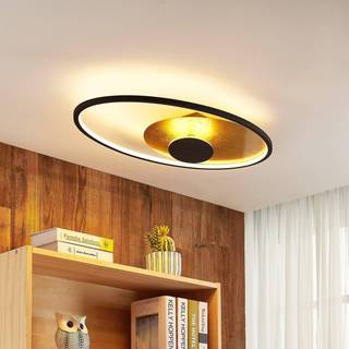 Lindby LED-loftlampe Feival, 73 cm, rust/guld, dæmpbar