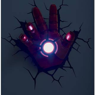 3D væglampe - Avengers Iron Man Hånd Marvel Superhelt LED lampe 840598