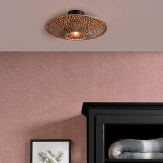 GOOD & MOJO loftlampe Bali, Ø 44 cm, sort/natur, bambus