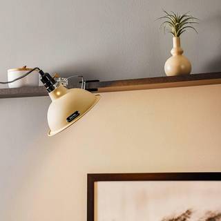 Med industrielt look - Pepper klemmelampe, beige