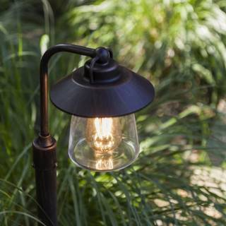 LUTEC CATE udendørs bedlampe, 1 lyskilde, H94,5 cm, E27, IP44, mat rust