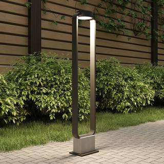 Lucande LED-gadelampe Belna, 100 cm, antracit, beton, IP65