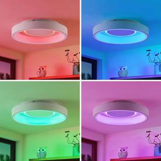 Lindby Izan LED-loftlampe, RBGW, hvid