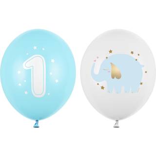 50 stk. Jubilæumsballoner pastel lys blå og ren hvid 30 cm – Perfekt til festlige lejligheder