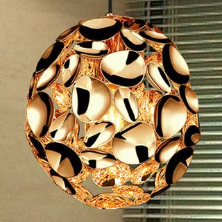 Narisa LED-pendel Ø 18 cm rosaguld/brun