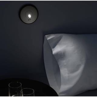 LEDS-C4 Radar LED-vægindbygningslampe 3.000 K sort, Sort, Soveværelse, Aluminium, Moderne, Runde downlight