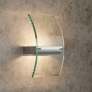 Korridor LED-væglampe, krom/klar, glas, 29 cm høj