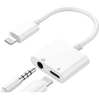Opladnings- og hovedtelefonadapter - Lightning til 3,5 mm og Lightning-port til samtidig musik og opladning