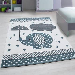 Børnetæppe Kids tæppe - Blå - 120X120 cm (Rundt)