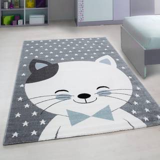 Kids Børnetæppe Kat - Blå - 160x230