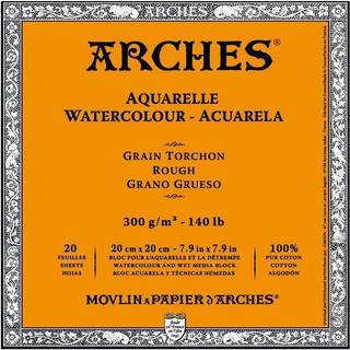 Arches Watercolour Rough Block Natural White Skitsebog 20 x 20 cm 300 g