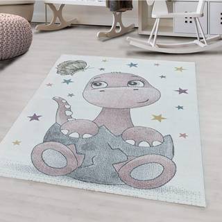 Funny Børnetæppe Dinosaur - Pink - 200x290