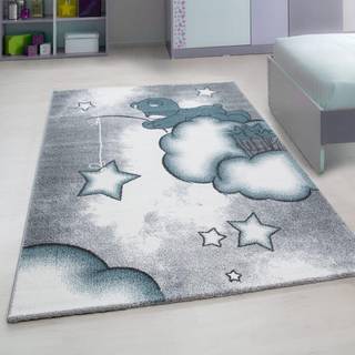 Børnetæppe Kids 580 - Blå - 160X160 (Rundt)