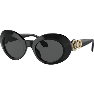 Versace Børn VK4428U GB1/87 Solbriller Acetat Sort Grå Rund Normal