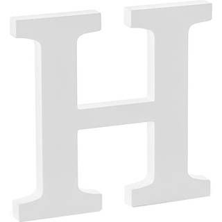 Træbogstav H - hvid 20 cm høj