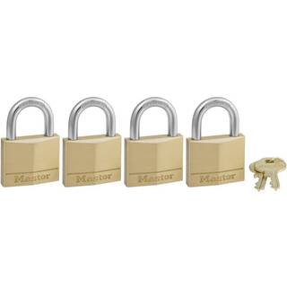 Master Lock hængelås, 40 mm , messing- 4 stk. enslukkende