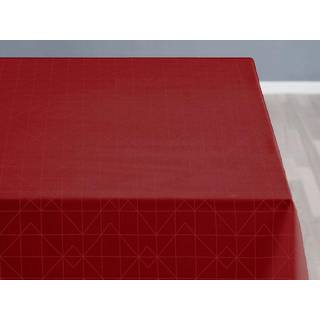 Økologisk Damaskdug fra SØDAHL - REFINED RED RUND Ø160 cm.