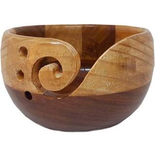 Scheepjes Garnskål Lys Teaktræ Meget smukt udformet garnskål fra Scheepjes. Skålen er håndlavet af teaktræ. Hver skål er derfor unik og kan afvige lidt fra billedet..