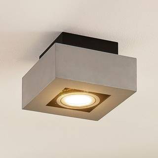 Arcchio spotlight Vince, 14 x 14 cm, sølv, metal, GU10