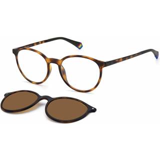 Polaroid Unisex PLD 6137/CS 086/SP Solbriller Plast Havana Kobber Rund Polariseret