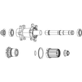 ZIPP Aksel endekap, bag 12X148 mm, Passer til 9/10 spd krop - ZIPPZM1 nav