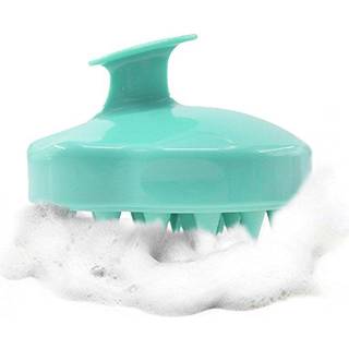 Vi ses altid h?rbund Massager Shampoo Brush Scalp Care Hair Wash B?rste Silicone Comb - Green