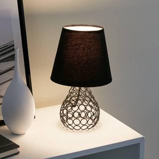 Pauleen Black Brilliance bordlampe med metalfod