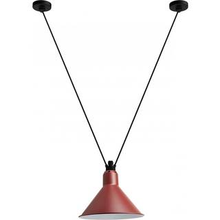 Lampe Gras NO 323 Pendel, Conic - Mat rød