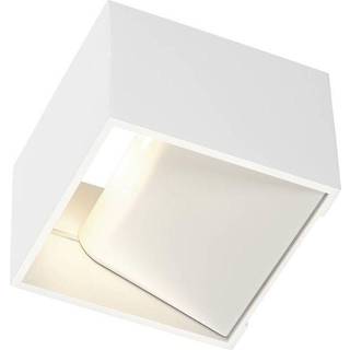 SLV LED-væglampe Logs In, hvid/hvid, aluminium, bredde 10 cm
