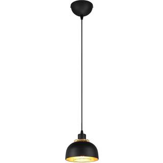 Punch pendel sort/guld enkeltlys Ø 18 cm