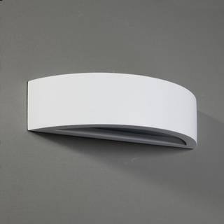 Lindby væglampe Konstantin, bredde 30 cm, hvid, gips, E14