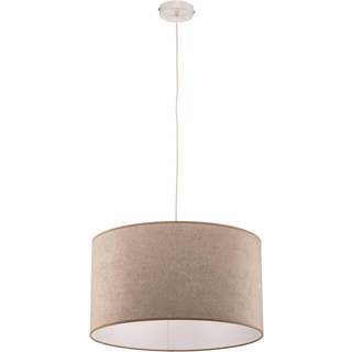 Hængelampe Bristol, vævet mønster, beige