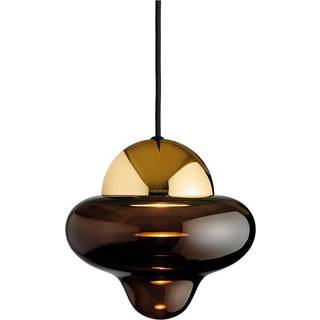 Nutty Pendel Brown Glass / Gold Dome - Design By Us