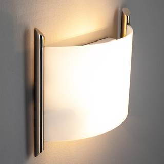 Lindby væglampe Filippa, 31 cm, nikkel, glas, E27