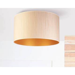 Loftlampe Essex, struktureret stof, guld