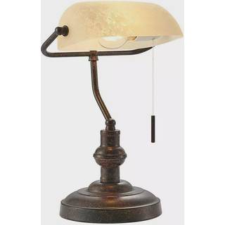 Lindby skrivebordslampe Profina, 39 cm, rustbrun, stål