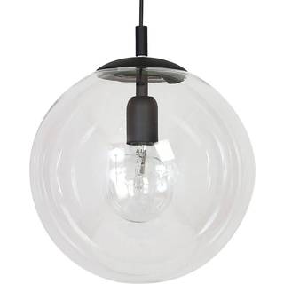Hængelampe 562, glas klar, kappe/baldakin sort