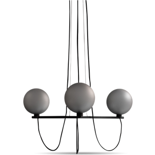HANDVÄRK Furniture 3-Globe Chandelier Black
