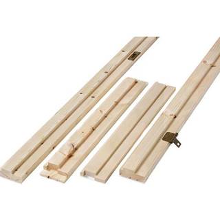 Swedoor snap-in karmsæt med bundstykke i bøg, 128 mm, ubehandlet fyr - 68,6 x 208,9 cm (7x21)
