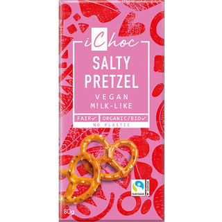 Ichoc Saltet Kringle Chokolade Økologisk - 80 g