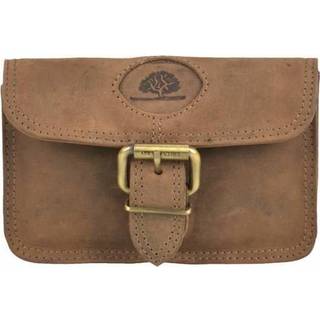 Gürteltasche Leder quer Druckknopf braun VINTAGE 327 | Greenburry.de