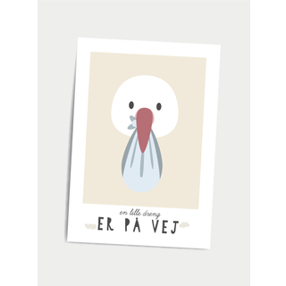 En lille dreng er på vej, A5 plakat el. kort - Dialægt Citatplakat