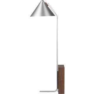 Kristina Dam Studio Cone Gulvlampe Børstet Aluminium & Valnød