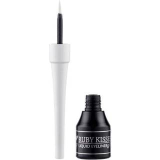 Ruby Kisses Classic Liquid Eyeliner Smudgeproof langvarig øjenmakeup med filt-tip-applikator (1 pakke hvid)
