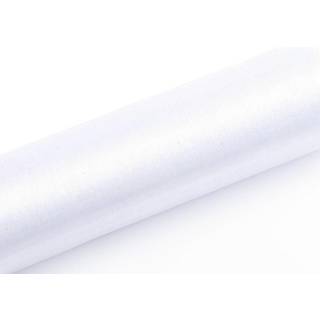 Organza Hvid 0,16 x 9 meter - glat silkelook