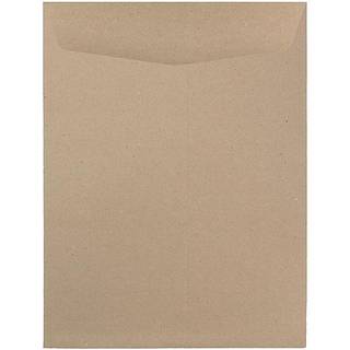 Jampapir 9 x 12 Open End Catalog Premium Convolles - Brown Kraft Paper Pose - 100/Pack