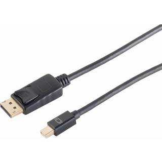 Mini Displayport til Displayport kabel - 4K - Sort - 2 m