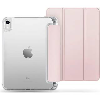 iPad 11" (2025) / iPad 10.9" (2024/2022) Tech-Protect SC Hybrid Kunstlæder Tri-fold Cover - Lyserød / Gennemsigtig